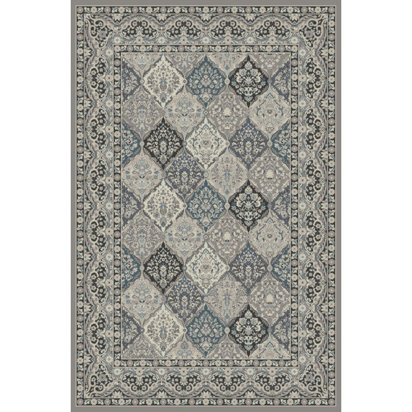 Rugs of Dalton Panel Kerman Power Loom Performance Gray Rug Wayfair